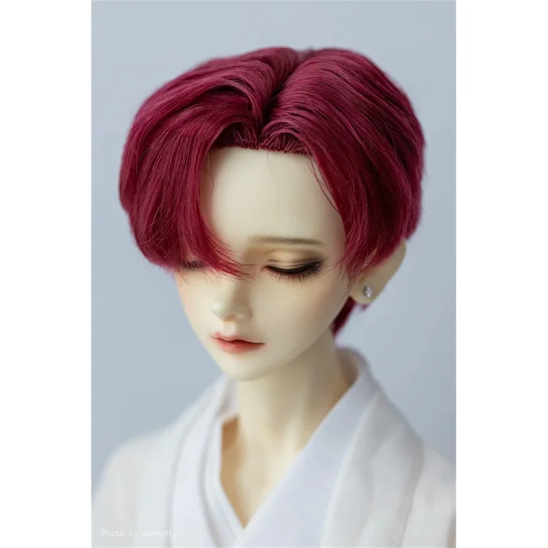 Poppenjongenspruik 1/3 1/4 Melkzijde Aantrekkelijk 4-kleuren Spot Voorraad Rood Groen Styling Kort Haar BJD/SD Cadeaus Poppenaccessoires XC