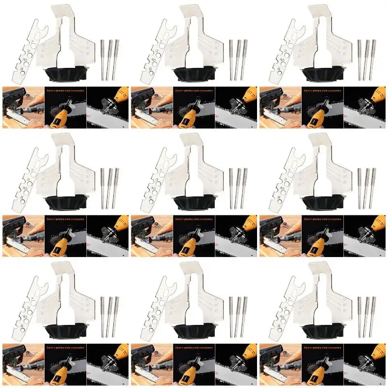 9Pack X(Chainsaw Sharpening Kit Electric Grinder Sharpening Polishing Attachment Set Saw Chain Tool Drill Rotary Accessories)