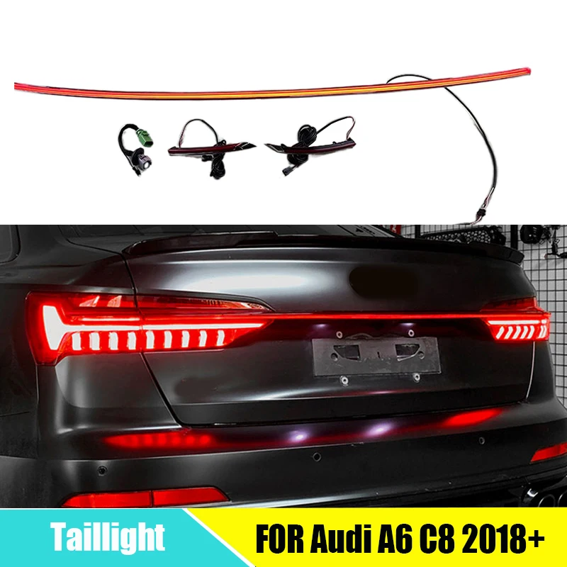 

LED Through Cross Tail Lamp Modification Taillight Trunk Streamer Lamps Truck Tail Light for Audi A6 C8 2018+