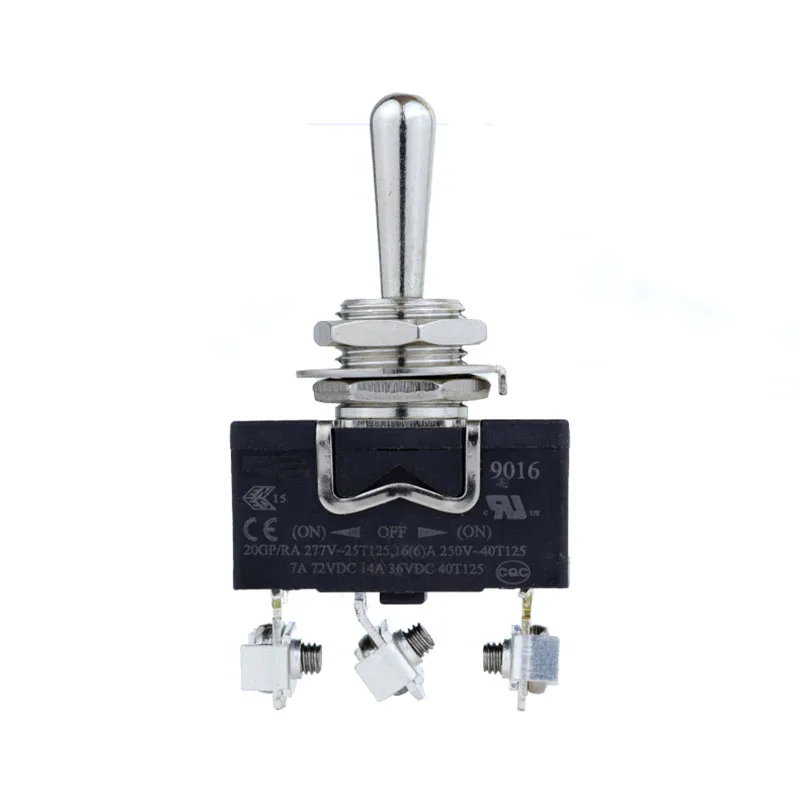 9016 Waterproof button joystick switch screw 3-pin 3-position bilateral self-resetting opening 12MM 20A277V