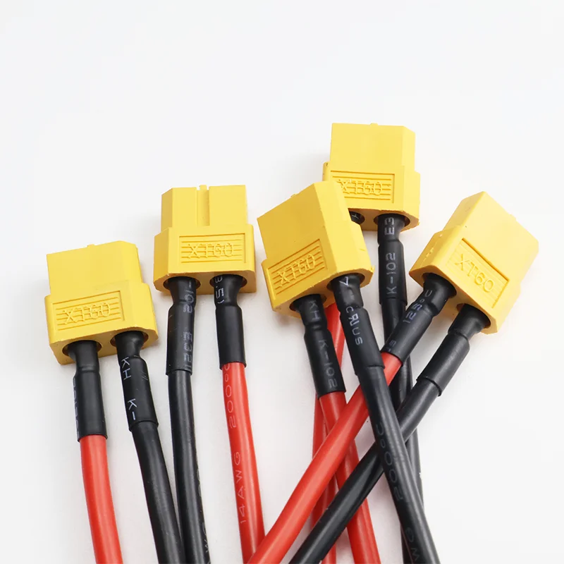 2pcs /7pcs XT60 Female / Male Plug Battery Connector 14AWG 10cm with Silicone Flexible Wire for RC Lipo Battery Motor Parts DIY