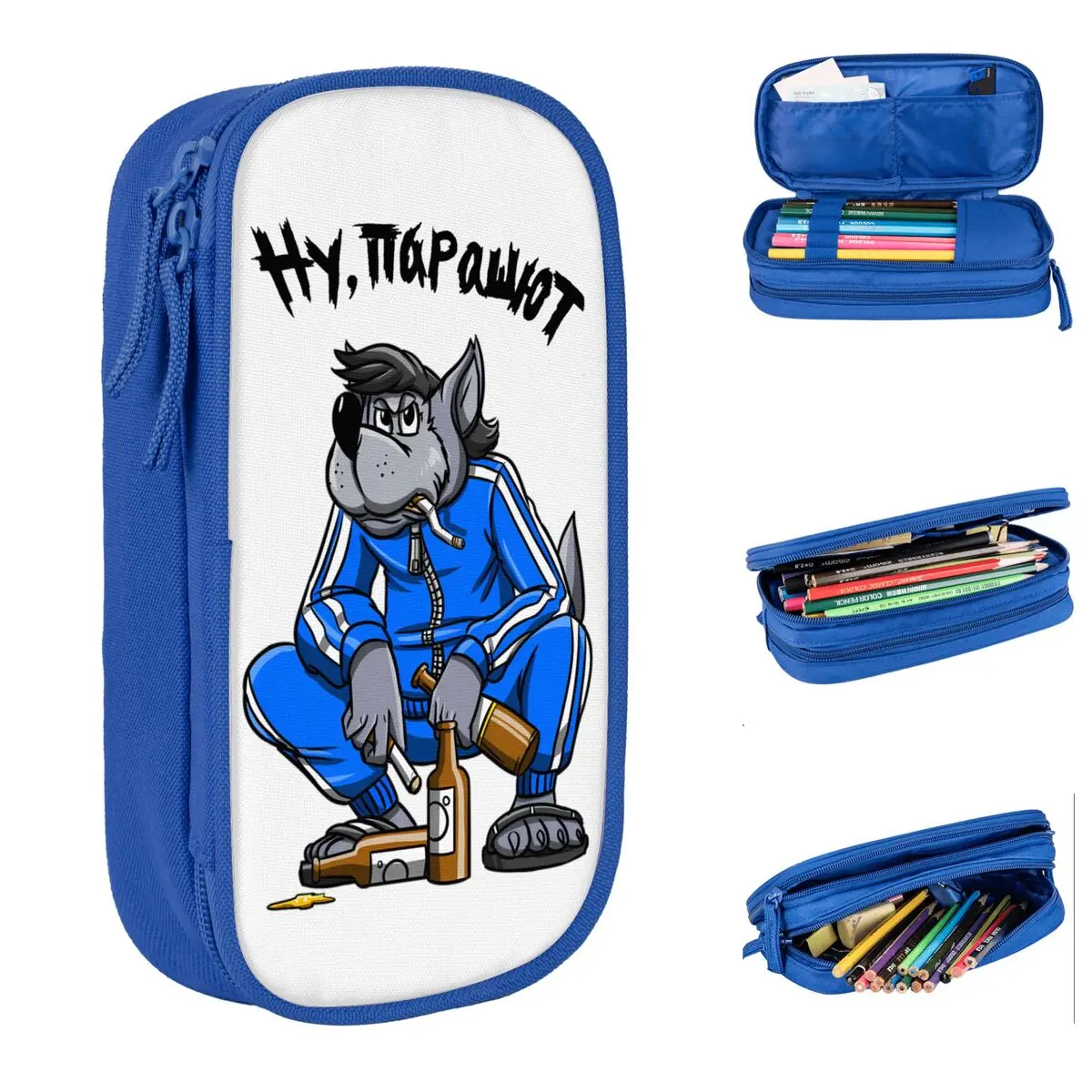 Nu Pogodi Well Just You Wait Pencil Case Pencilcases Pen Holder Kids Big Capacity Bags School Supplies Gift Stationery