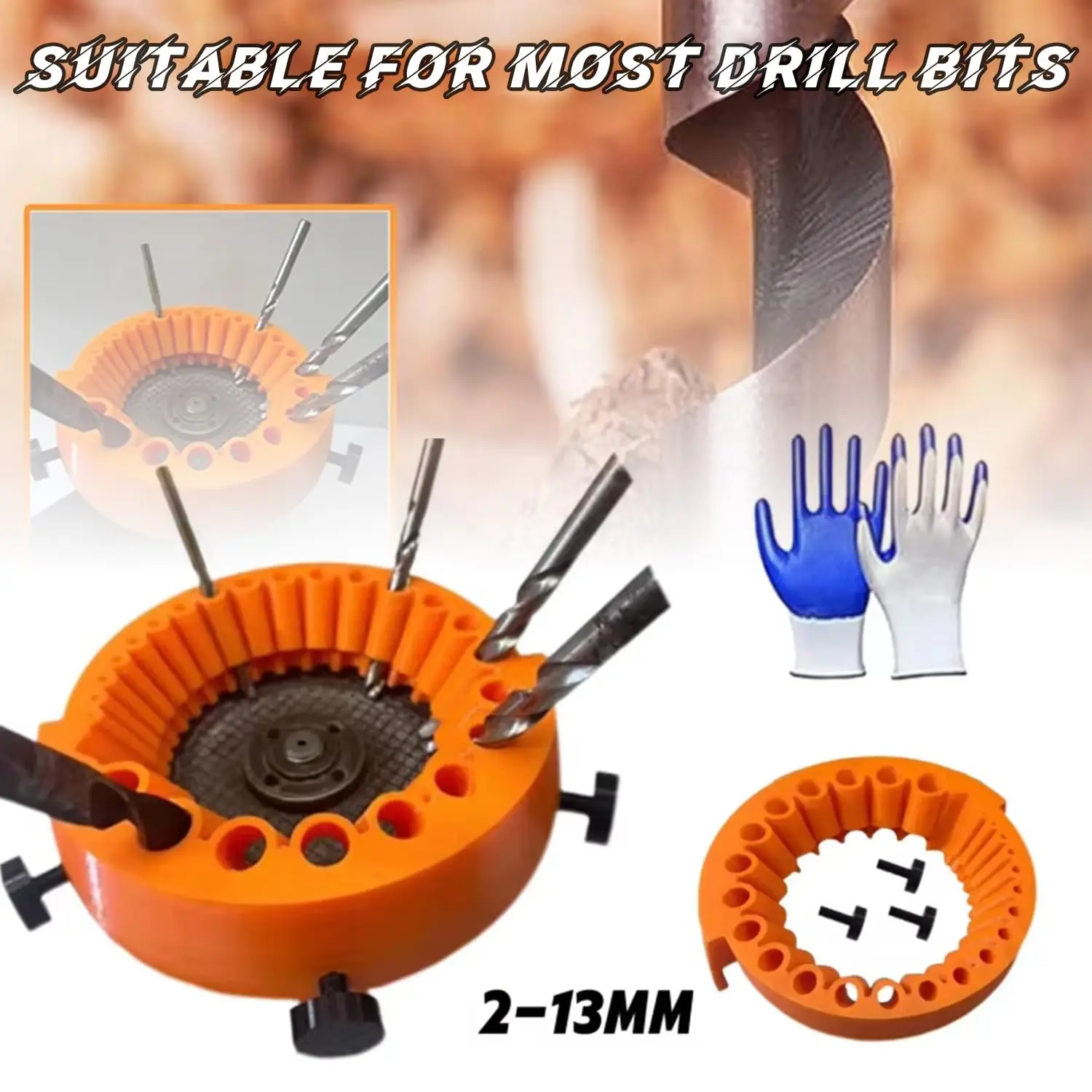 Multipurpose Drill Bit Grinding Sharpener Polishing Grinding Tool 125mm Angle Grinder Powered Tool Parts For 2-13mm Drill Bits