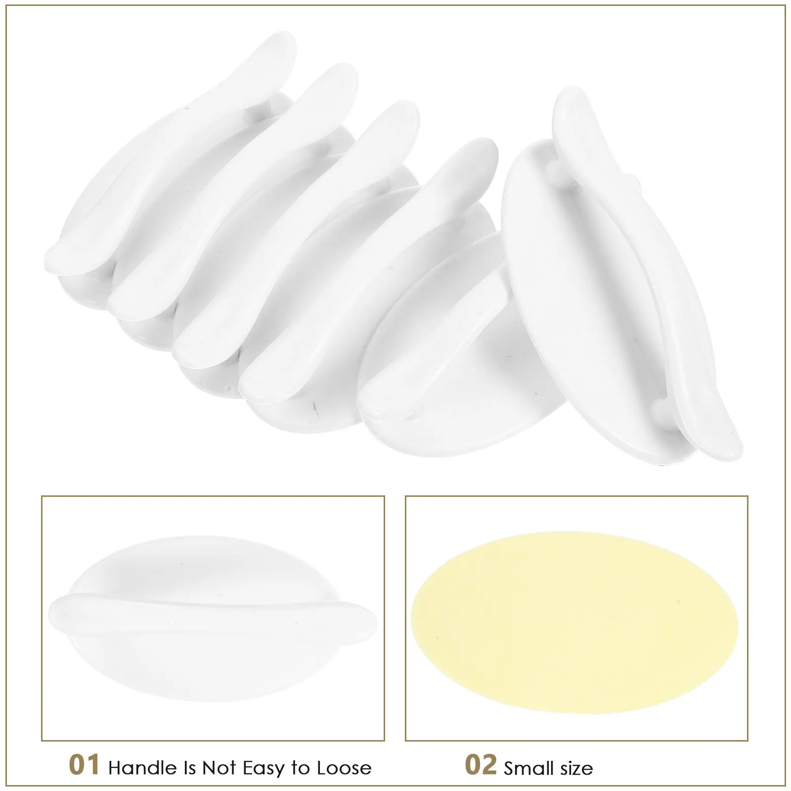 6Pcs Round Self-Adhesive Cabinet Handles Peel and Stick Drawer Pulls for Kitchen Cabinets Wardrobe Doors Glass Safety Doors