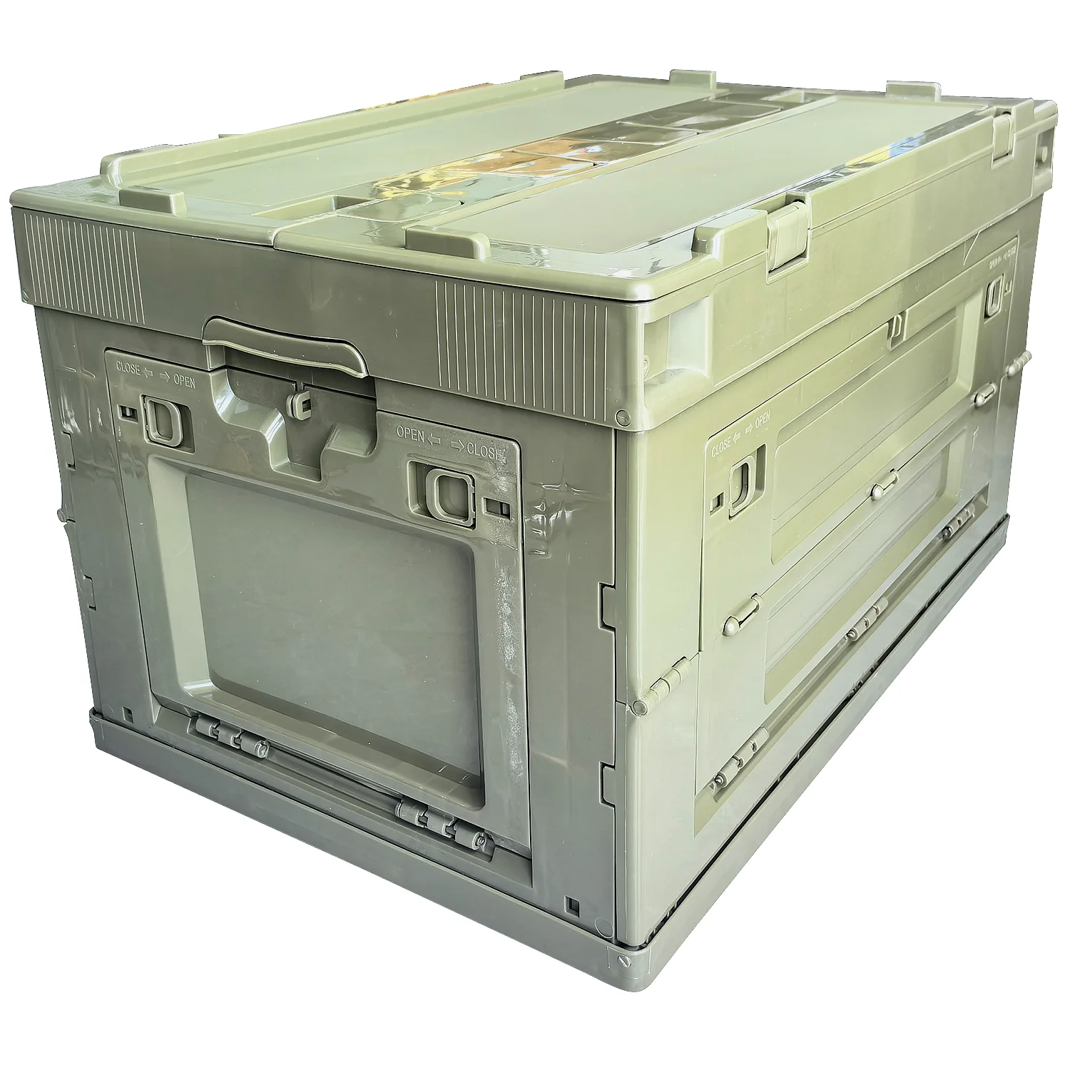 65L PP Folding Storage Box Car Camping Folding Box Car Travel Military Gadget Camping Equipment Outdoor Accessories