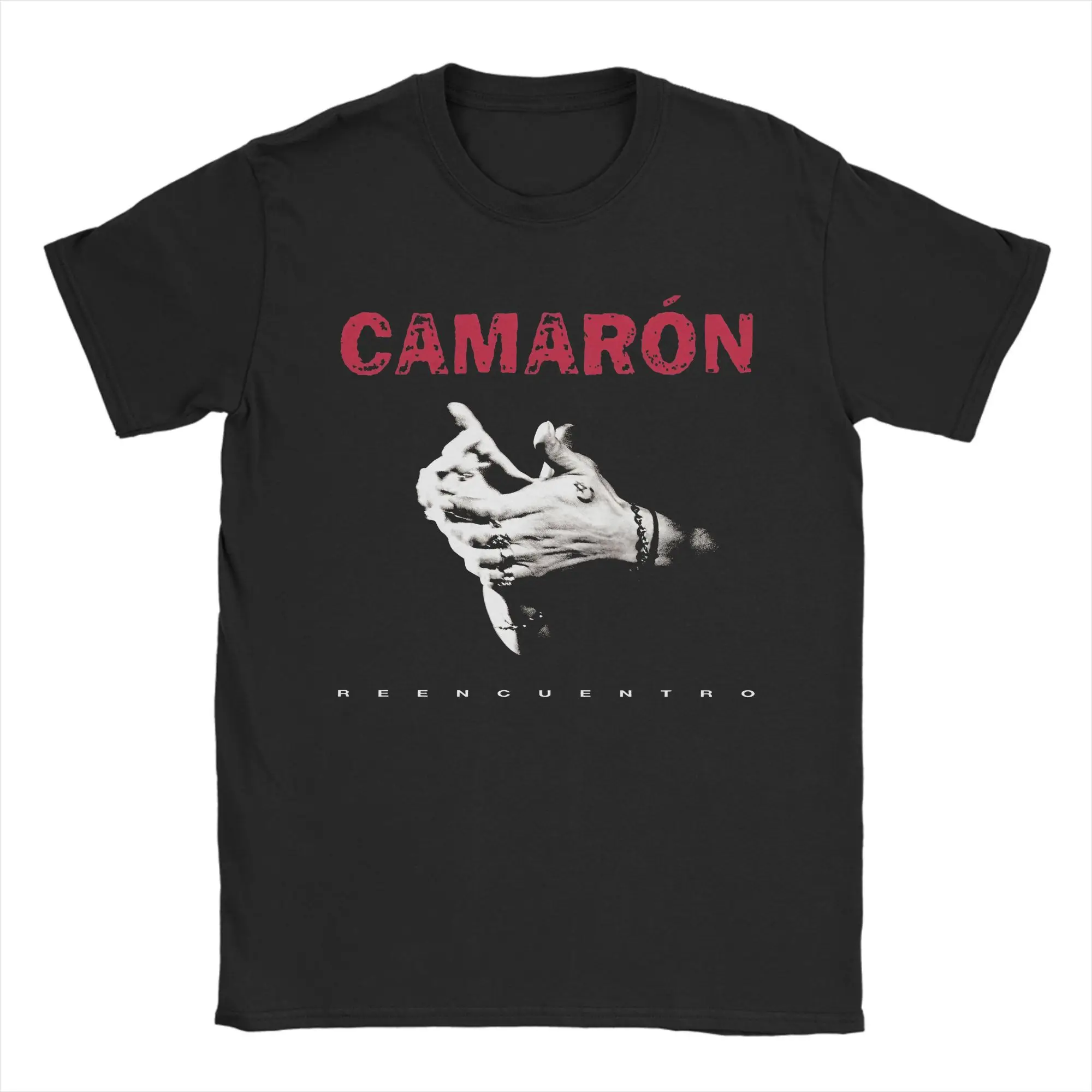 Camiseta De hombre Camarons De La Isla cantante Flamenco Camiseta De algodón manga corta Island Shrimp camisetas cuello redondo Merch de talla grande