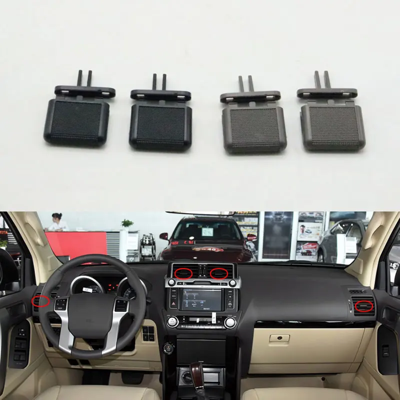 Car A/C Air Conditioner Vents  Air Conditioning Outlet Tab Clip For Toyota Land Cruiser Prado LC150 2010-2017 4Pcs/Set