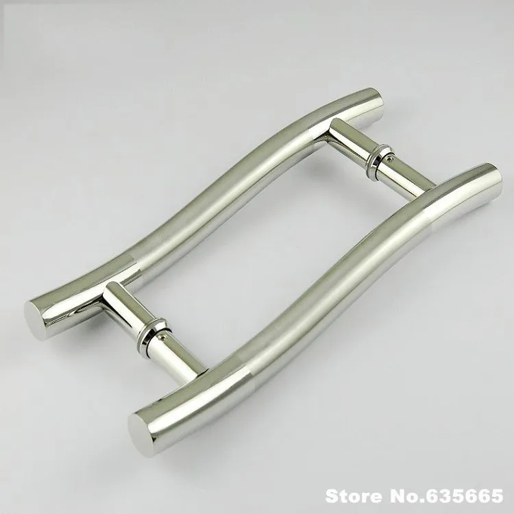 Modern Stainless Steel Glass Door Handle S Shape Wooden Aluminum Pull Door Decoration Shake Handshandle Hardware Accessories