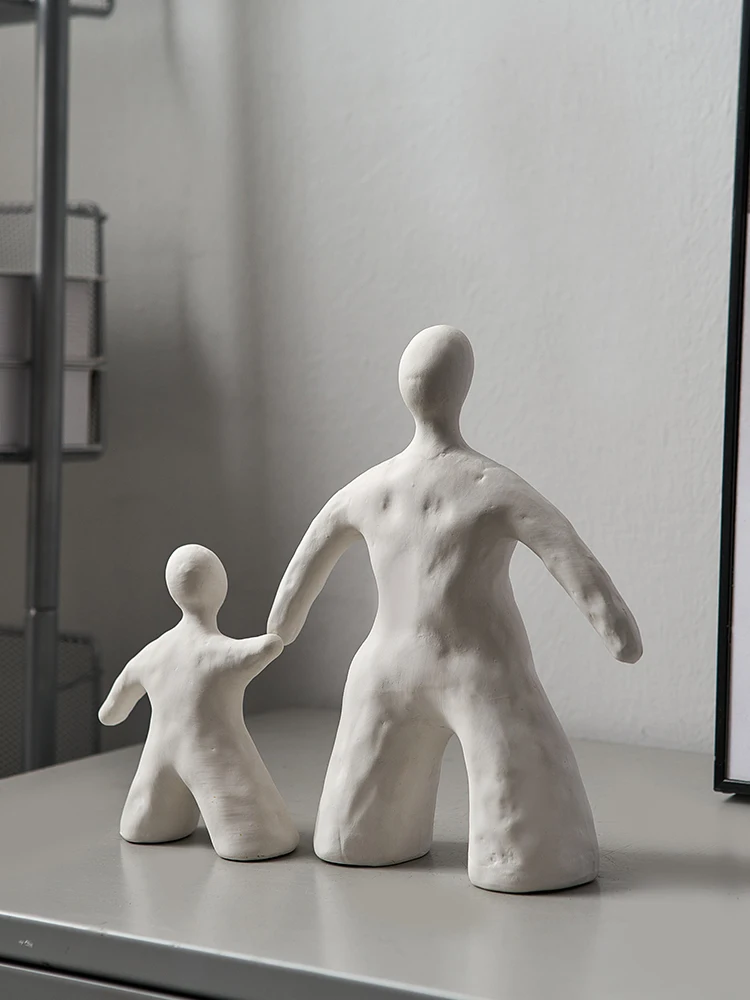Ceramic Sculpture Handicraft High-end Father Figurine Decoration Room Office Character