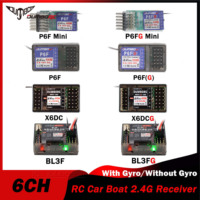 DUMBORC P6FG P6FG X6DCG P6F Mini 2.4G 6CH Receiver with Gyro for X6 X4 Transmitter Remote Controller RC Car Boat Model LED Light