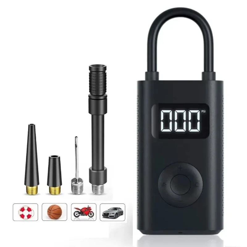 Mini LED with Light 150 Psi 2000mAh Automatic Wireless Tire Inflator, Portable Air Compressor