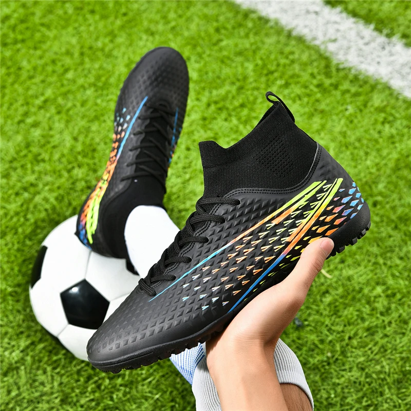 Professional Society Football Boot for Men Outdoor Sports TF/FG Artificial Grass Turf Soccer Shoes 2024 New Kids Football Shoes