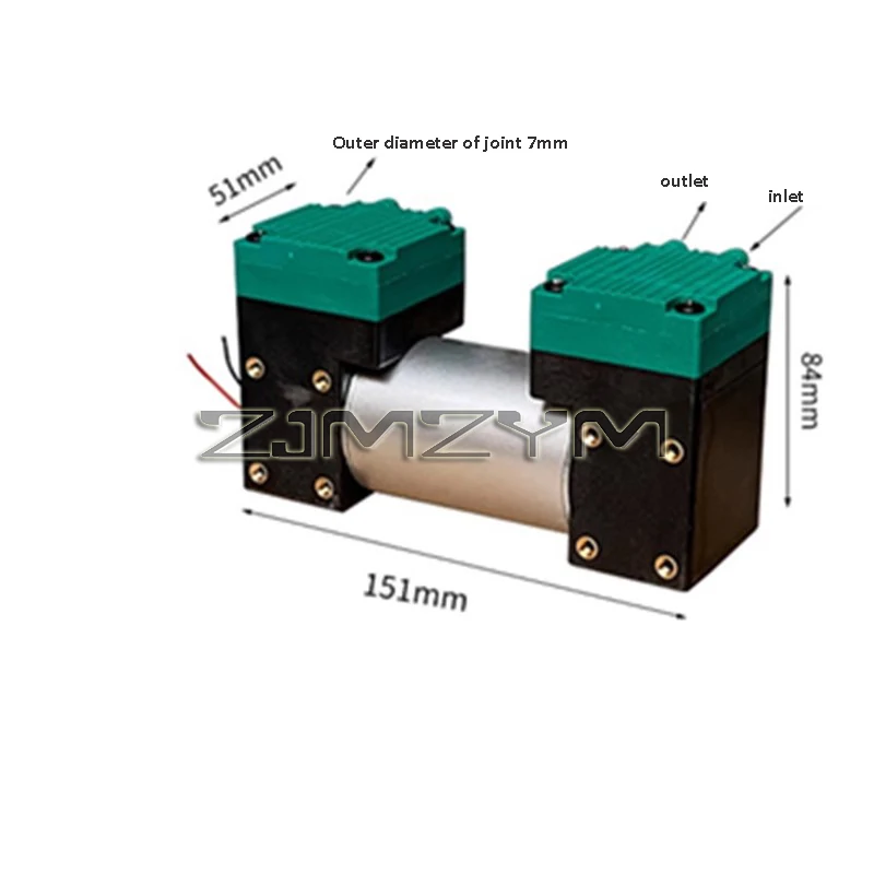 12V 24V 220V Micro Vacuum Pump Electric Pump Silent Small Air Pump Double Heads Diaphragm Pump, 진공펌프