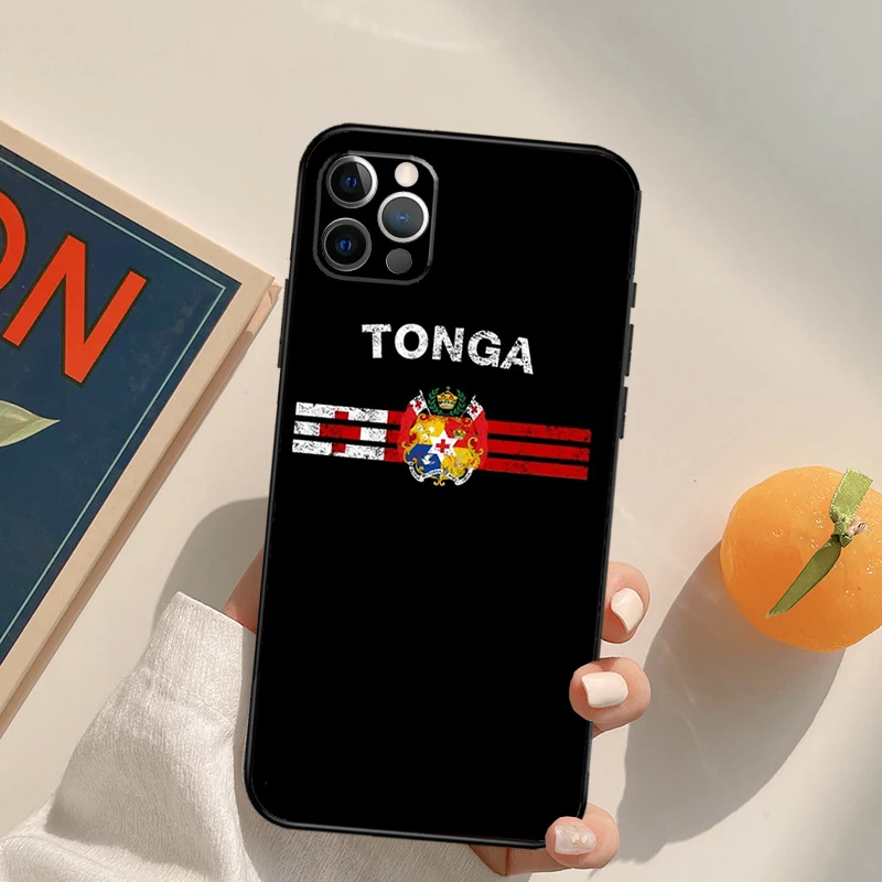 Tongan Coat of Arms Tonga Cover Case For iPhone 16 15 14 13 12 11 Pro Max XS XR X 12 13 Mini 16 15 Plus Fundas