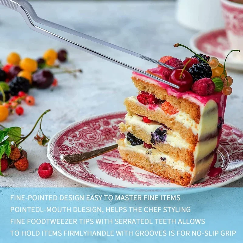 1 szt. Pęseta kuchenna naczynie pęseta do grilla klips do żywności kuchnia Bar szef szczypce ze stali nierdzewnej przenośne na piknik grill gotowanie — zdjęcie 5