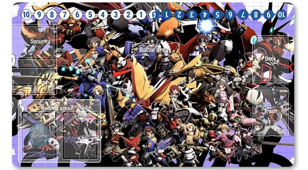 

Board Game Digimon Playmat Size 60X35 cm Play Mats Compatible for DTCG -130844