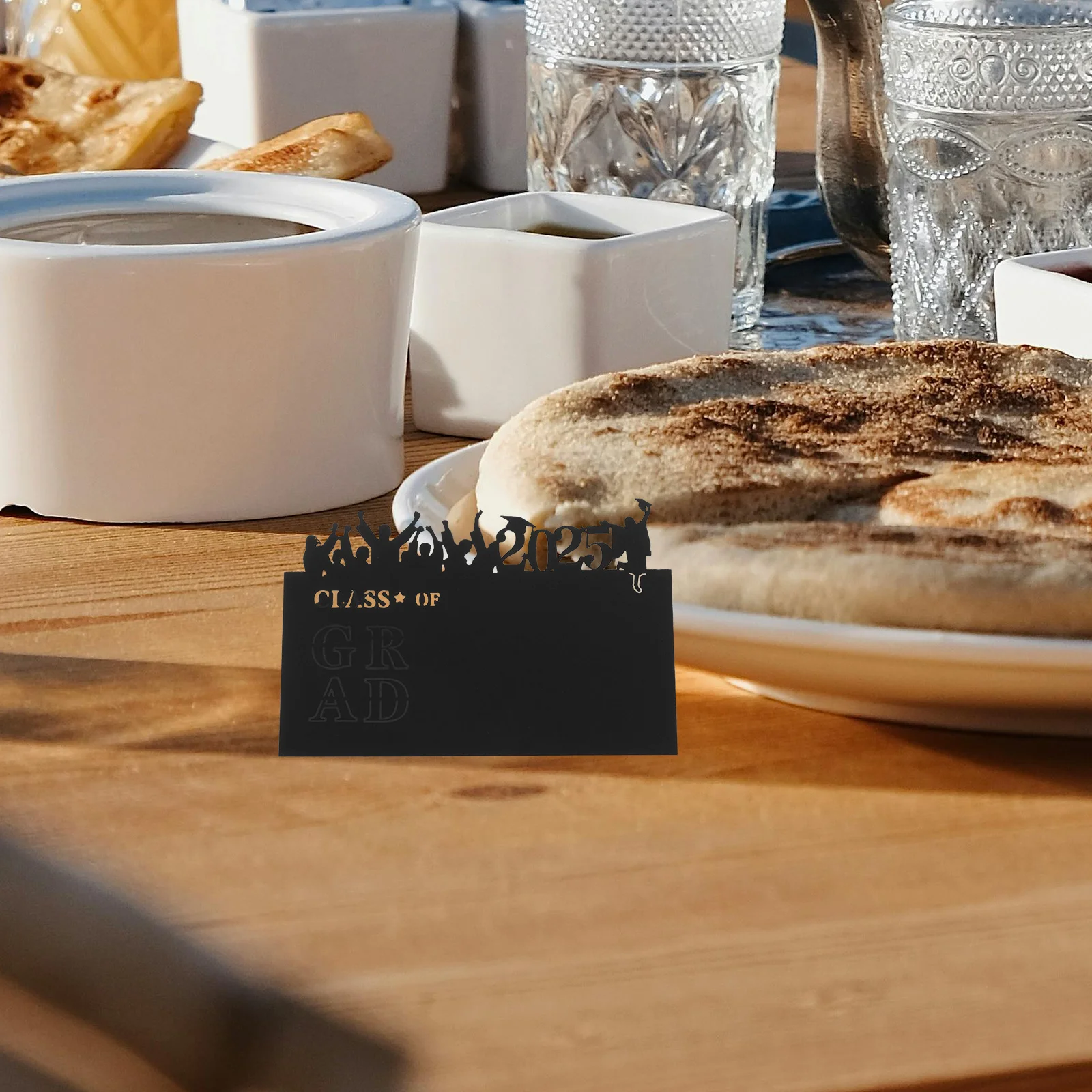 50 pcs Graduation Place Cards Class Of 2025 Hollow Design Name Cards For Party Decorations Seating Table Sign Celebration Seat