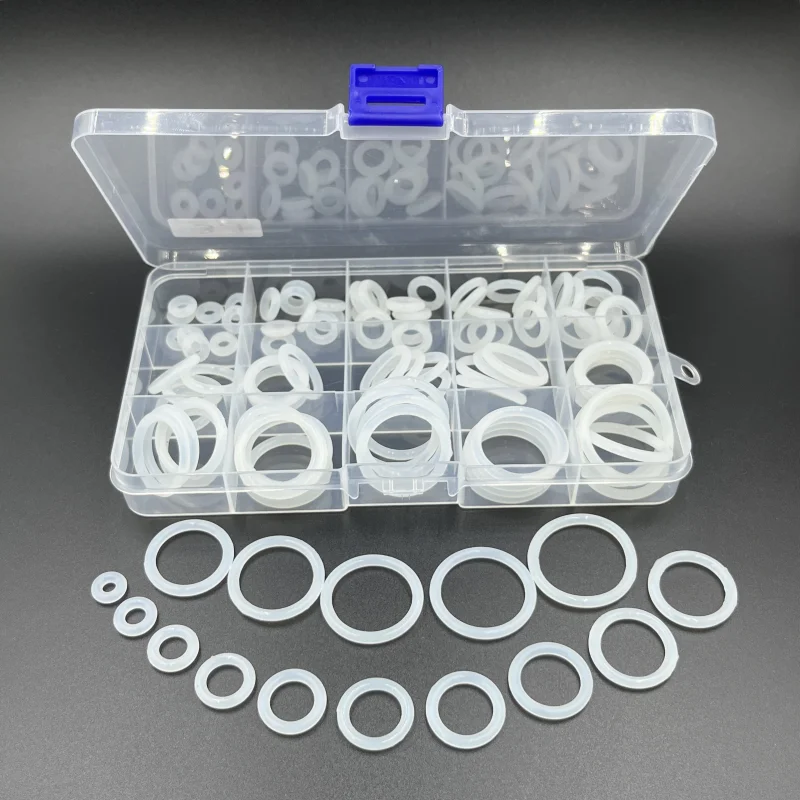 White Silicone O Ring Gasket VMQ CS 1.5/2/2.4/3.1mm Insulate Waterproof High Temp Wear-Resistant Seal O-Ring Ring VMQ