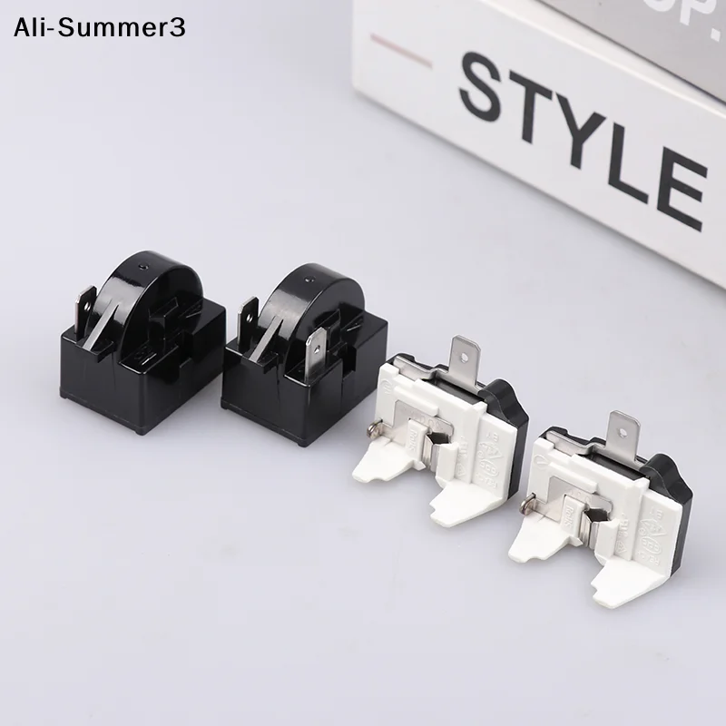 【YS】Refrigerator Compressor PTC Start Relay Refrigerator Starter Overload Protector 1/2 Pin 15 Ohm 1/6H Replacement Protector