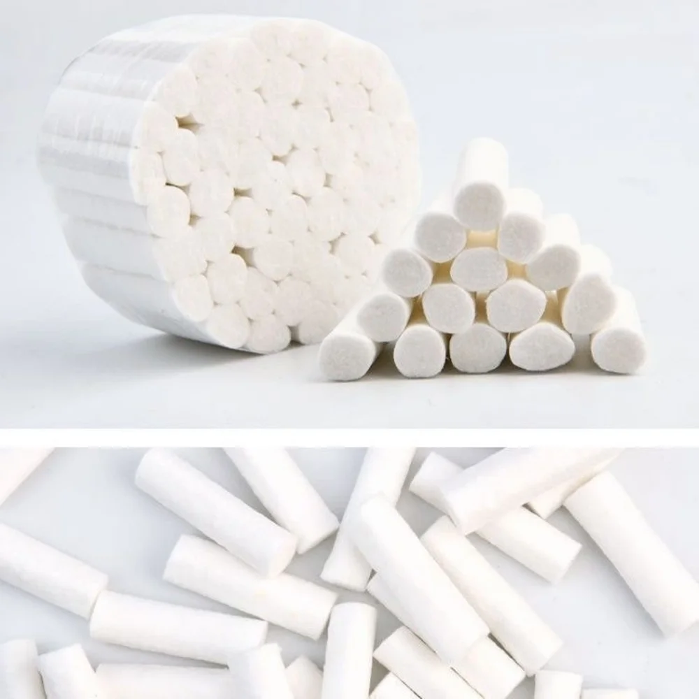 500-2000PCS Dental Medical Surgical Cotton Rolls Tooth Gem Cotton Roll Dentist Supplies Teeth Whitening Dental Materials