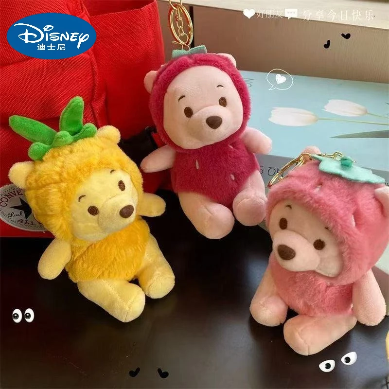

Disney Kawaii Pineapple Winnie The Pooh Plush Doll Couple Keychain Pendant Best Birthday Gift Christmas Gift for Girls