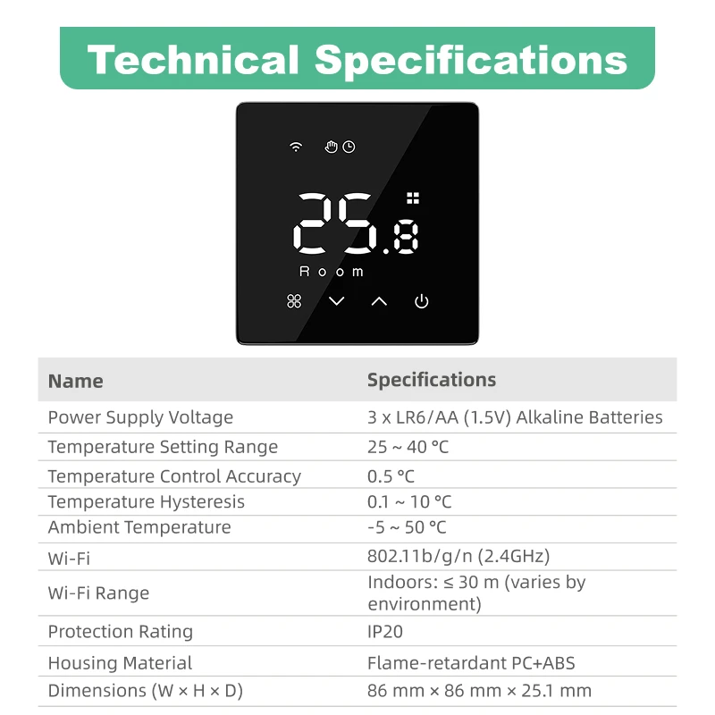 Tuya Smart Wifi Boiler Thermostat Battery Heating Thermostat Wifi Wall Thermostat Wifi Temperature Controller Alexa Google Home image 5