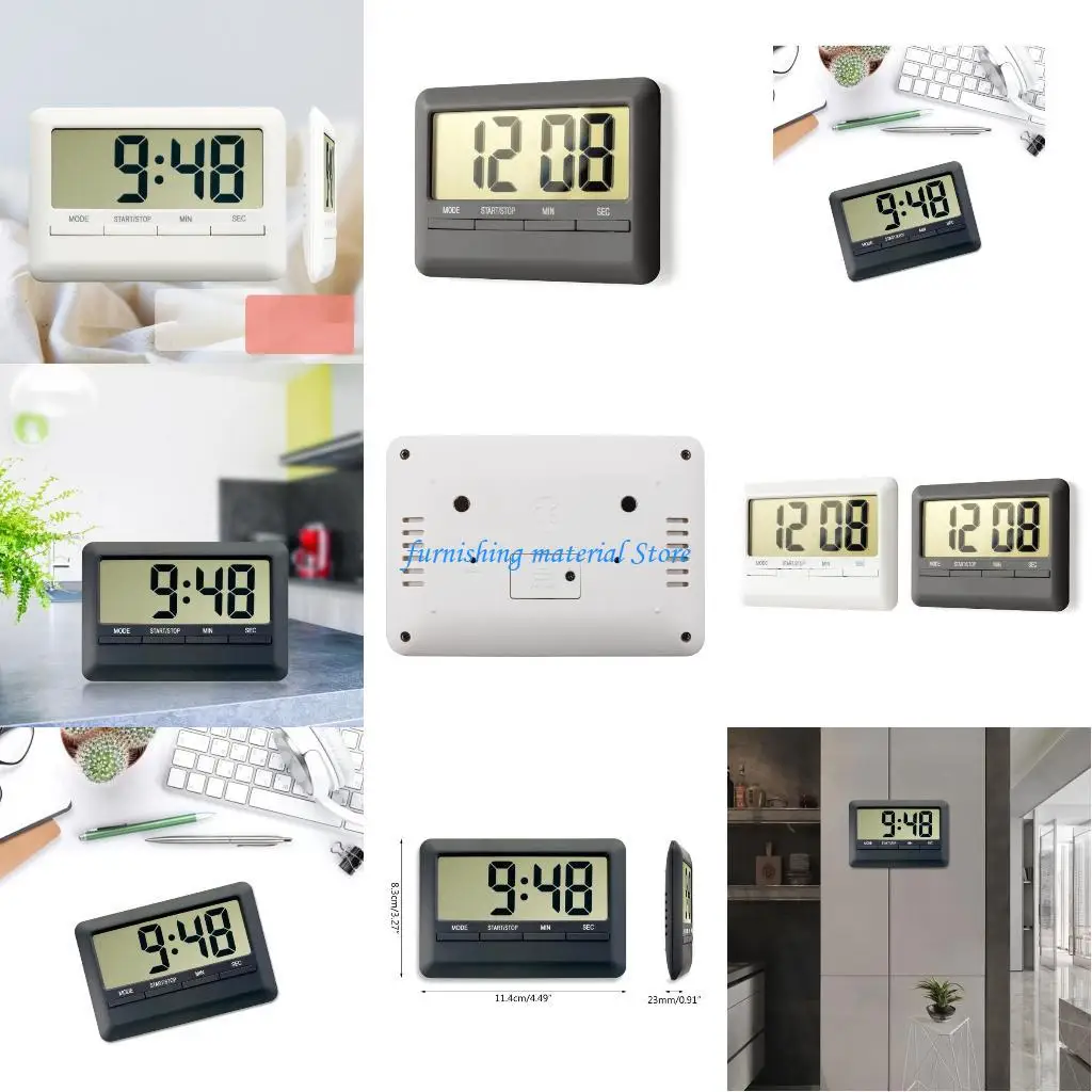 

Y5GD Portable Digital Timer with 12/24 Hour Time Display Perfect for Cooking, Sports, and Work