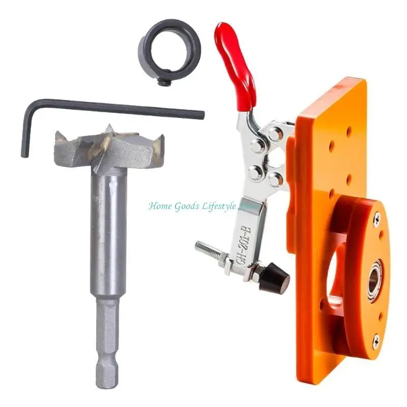 E74E Multiple Size Hinges Hole Cutter Easy Use for Multifunction  Woodworking Application