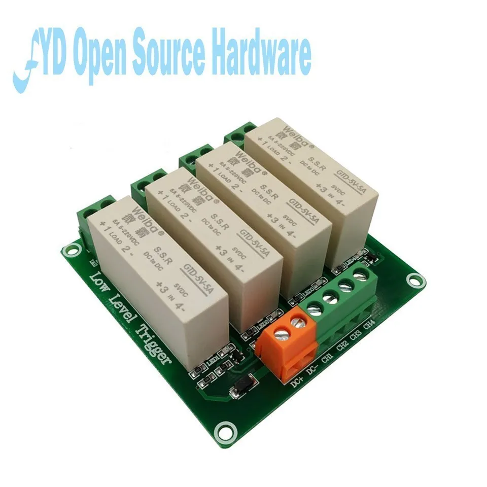 1 2 4 8 Channel Low-level trigger solid state relay module DC control DC single phase relay solid state 5A