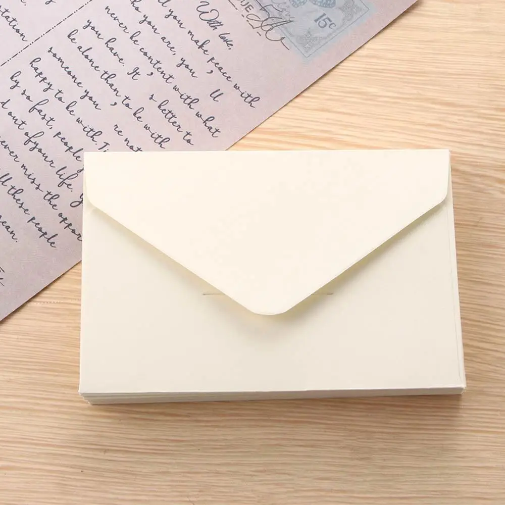 20PCS Stationary Mini Blank Kraft Paper Message Card Classical Gift Envelope Invitation Envelope For Letter Paper Envelopes