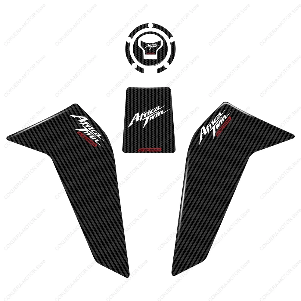 Motorcycle Tank Pad Sticker 3D Epoxy Resin Protective Sticker Set For CRF1100L Africa Twin 2020-2022