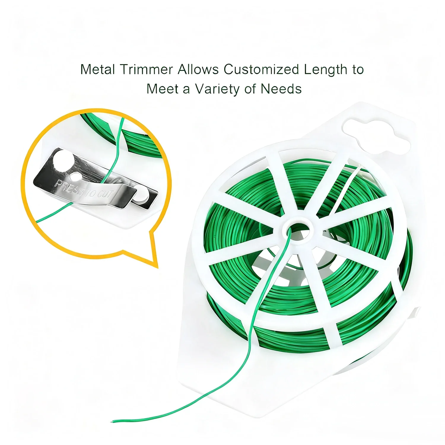 1-3pcs 100M Garden Strapping Wire Flexible Binding Plant Iron Bundle Wire Flower Climbing Support Cable String Bamboo Cane Wrap