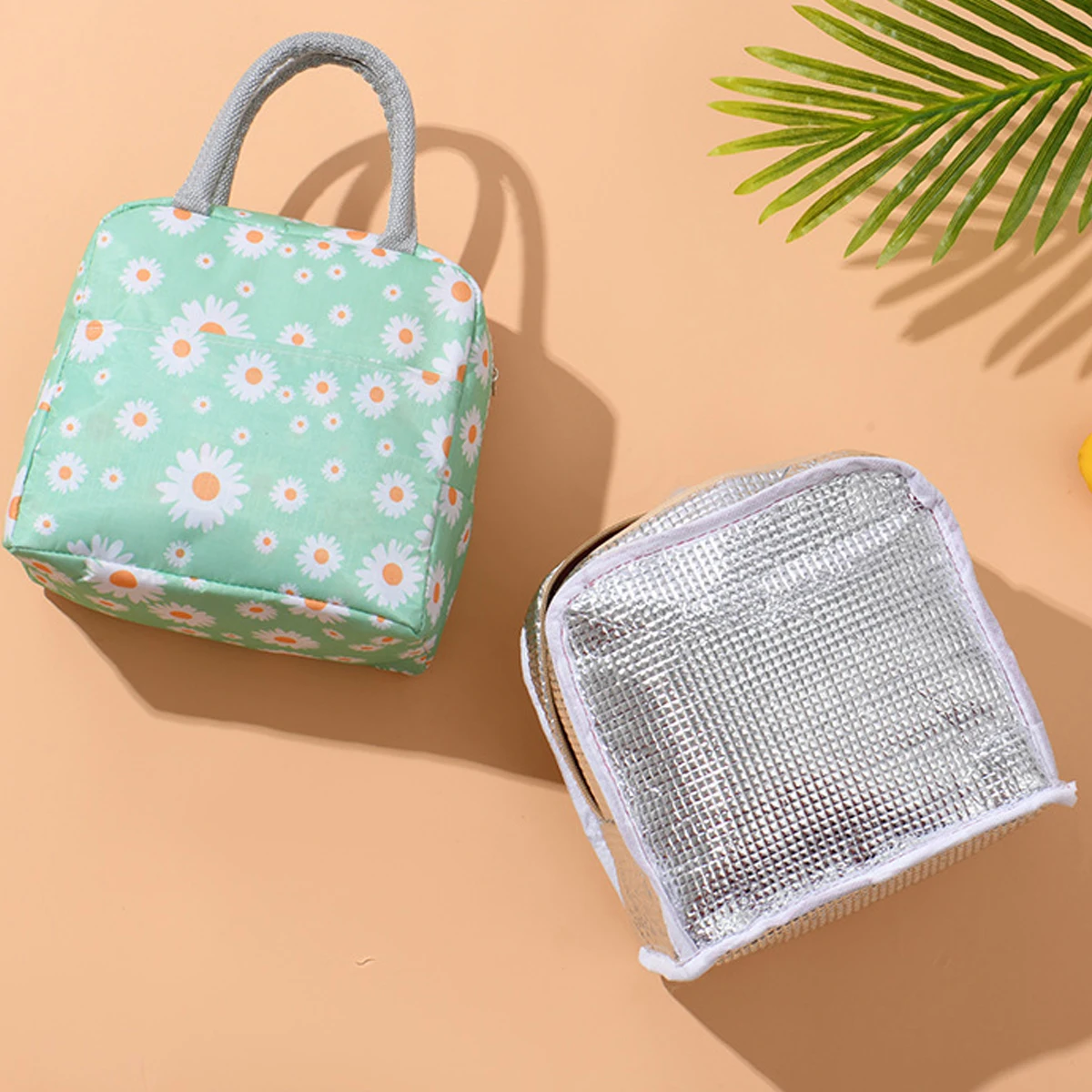 version fresh daisy printed portable lunch box bag Multifunctional insulation pouch Outdoor cold insulation ice pack fashionabl