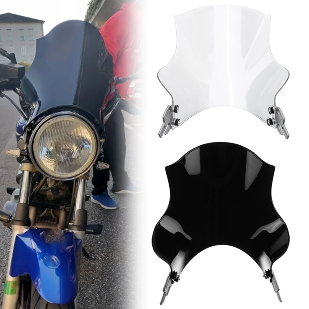 

Front Windscreen For Honda CB400 ZRX400 XJR400 CB400SF CB 400 SF ABS Airflow Windshield Wind Deflector Visor Screen