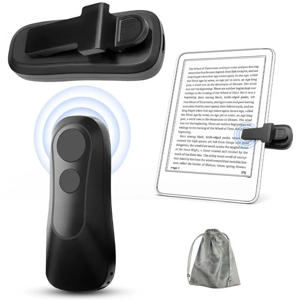 

Remote Page Turner Compact Page Turner Remote Wireless Rf Page Turner Clicker Rechargeable Remote Control for Easy Wi-fi