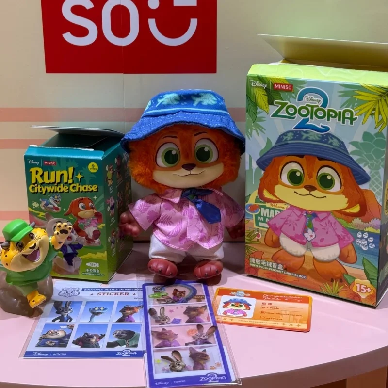 Zootopia 2 الحياة اليومية مدينة المقيمين الفينيل أفخم صندوق أعمى لطيف دمية حقيبة سلسلة مفاتيح قلادة صندوق غامض مفاجأة هدية تحصيل #6