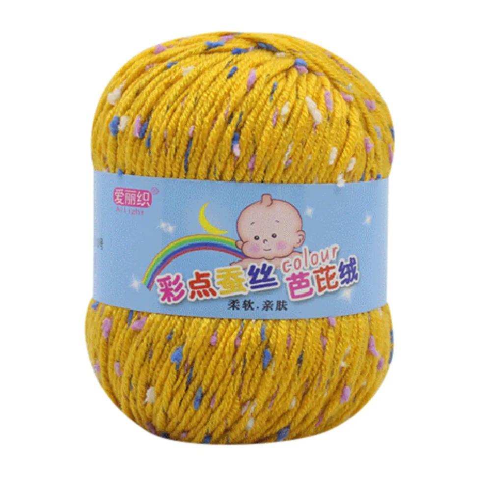 DIY High Quality Soft Worsted Wool Thread Colorful Eco-dyed Needlework Baby Cotton Cashmere Yarn For Hand Knitting Crochet Drop