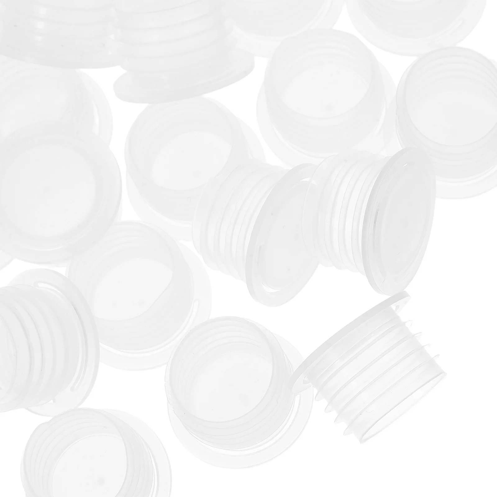 100個の透明なプラスチック製プルリングストッパー交換用ボトルキャップシーラー、ワインプラントポットやチューブ用プラグシーラー