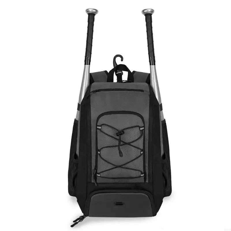 Softball-Ausrüstungsrucksack für unterwegs, Baseball-Ausrüstungstasche mit 4 Schlägerhüllen, organisierter Aufbewahrung und 69HD – Detail 3