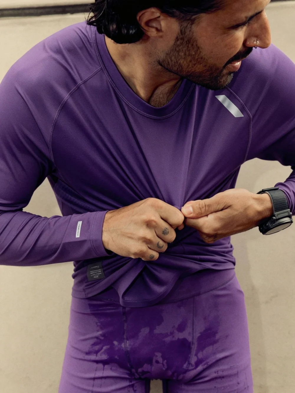 Ultra-Light Men's Training T-Shirt 20 Version Outdoor Long Sleeve Mesh Breathable Elastic Polyester Fiber Standard Fit round ...