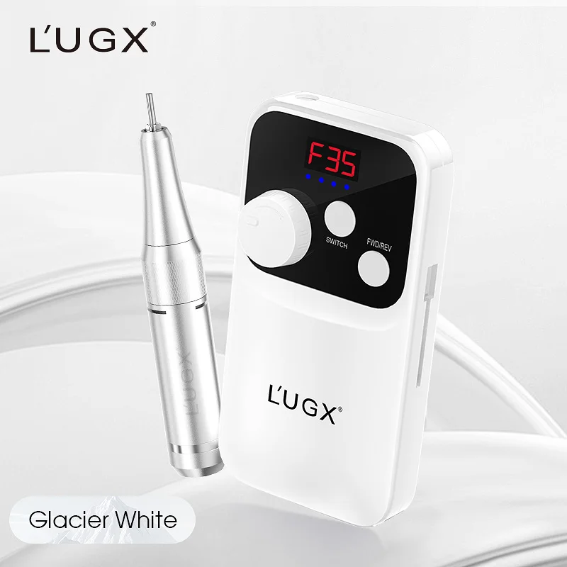

LUGX Nail Equipment Customized Logo 35000 RPM Acrylic Professional Cordless Rechargeable Portable Nail Drill