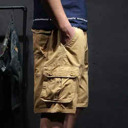 Men's Cargo Shorts Black Button with Zipper Male Short Pants Homme Jorts Elegant Y2k Popular Beautiful Clothes 2024 Fashion Wide