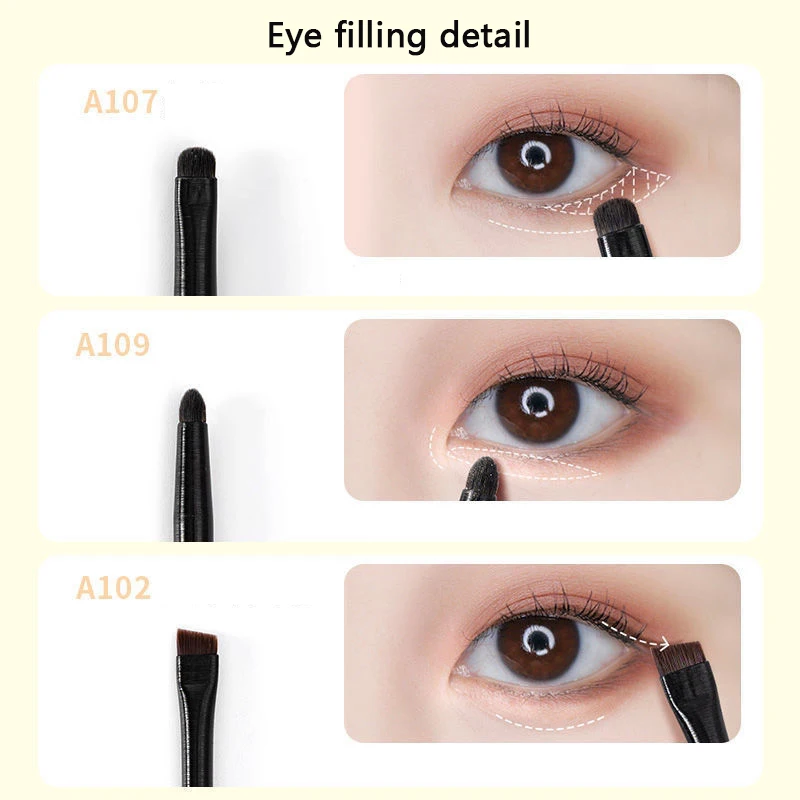 【B】6PCS Eyes Makeup Brushes Set Soft Contouring Eyeshadow Eyeliner Eyebrow Brush Women Facial Beauty Cosmetic Tool New