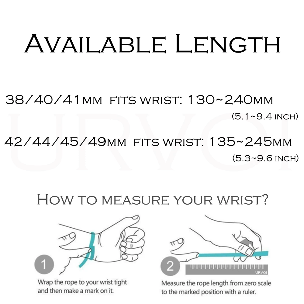 URVOI Band for Apple Watch Ultra 3 2 Series 11 10 9 8 SE stainless steel mesh strap for iWatch secure parachute buckle 46 49mm 6