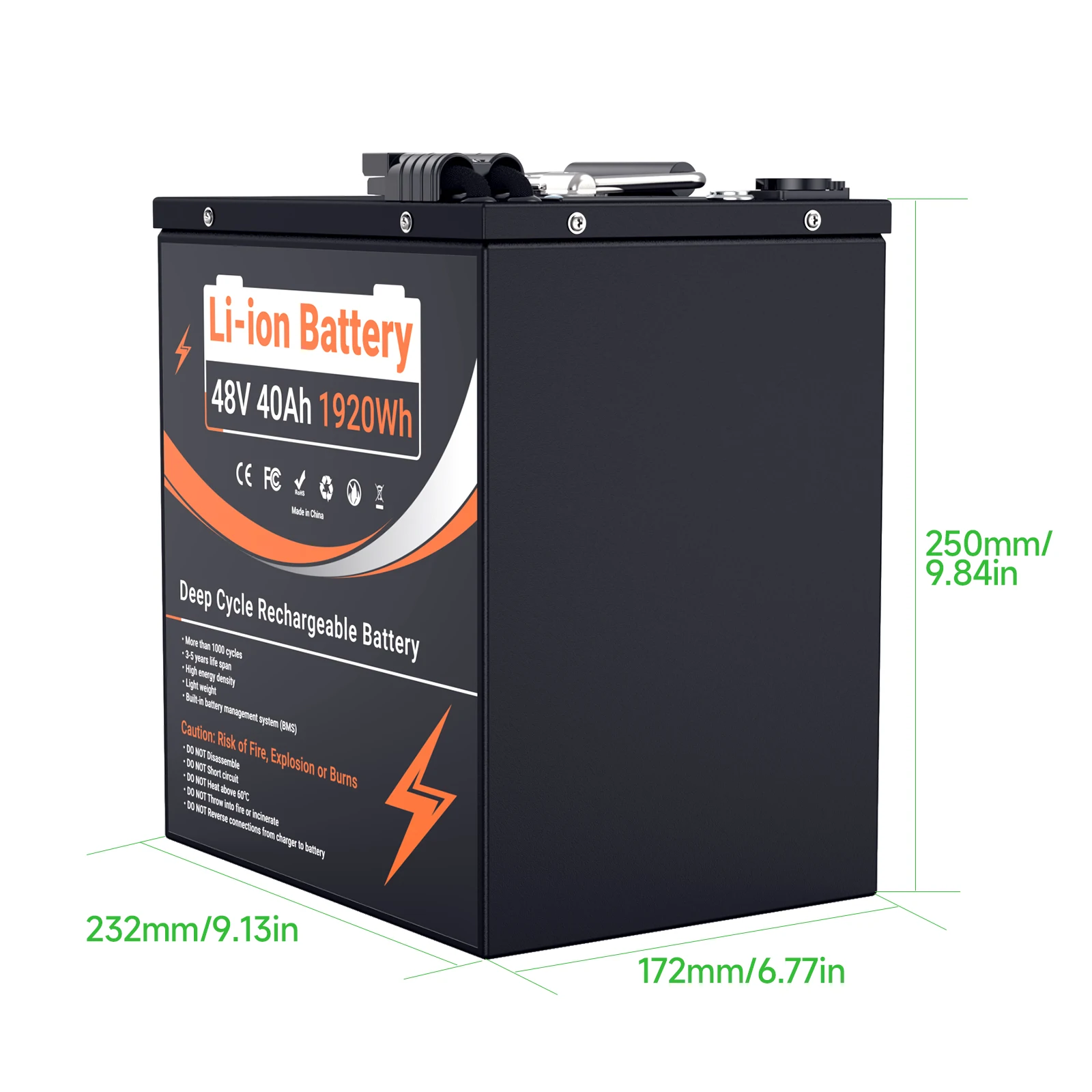 Wasserdichter Lithium-Akku für E-Scooter E-Bike 36V-60V 20Ah25Ah Hochleistung 250W-3000W Geeignet für Motorrad/Dreirad/Fahrrad – Detail 4