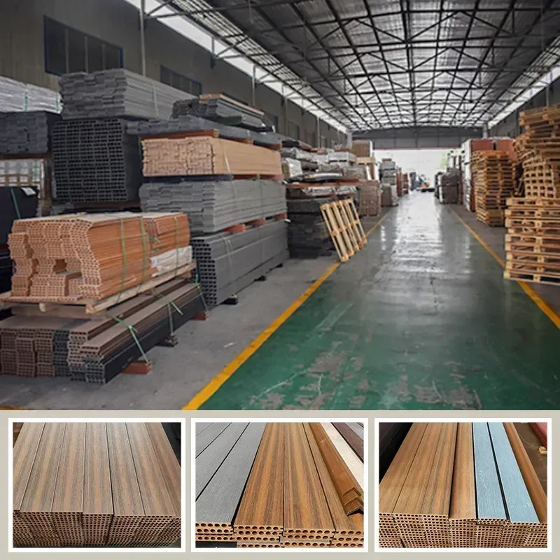 2026 hot 2026 hot 2026 hot Plastic wood round hole embossed outdoor multi-functional wood plastic floor garden balcony 7.14