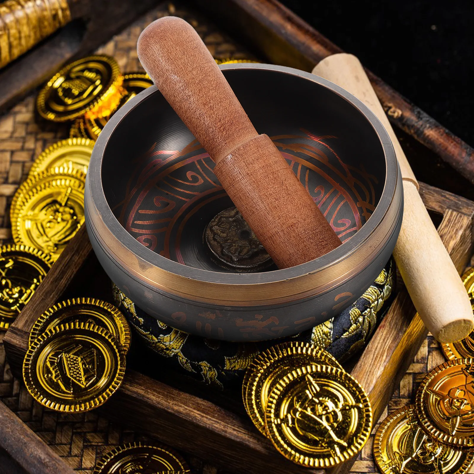 

Music Singing Bowl Copper Singging Prayer Meditation Accessories Sound Bowls
