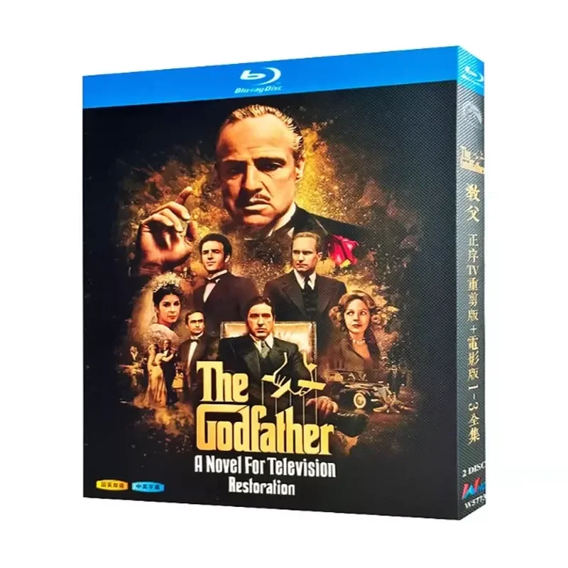 Blu-ray BD Disc High Definition Movie The Godfather Positive Sequence TV Re-cut Version Plus Movie Version 1-3 Two Discs