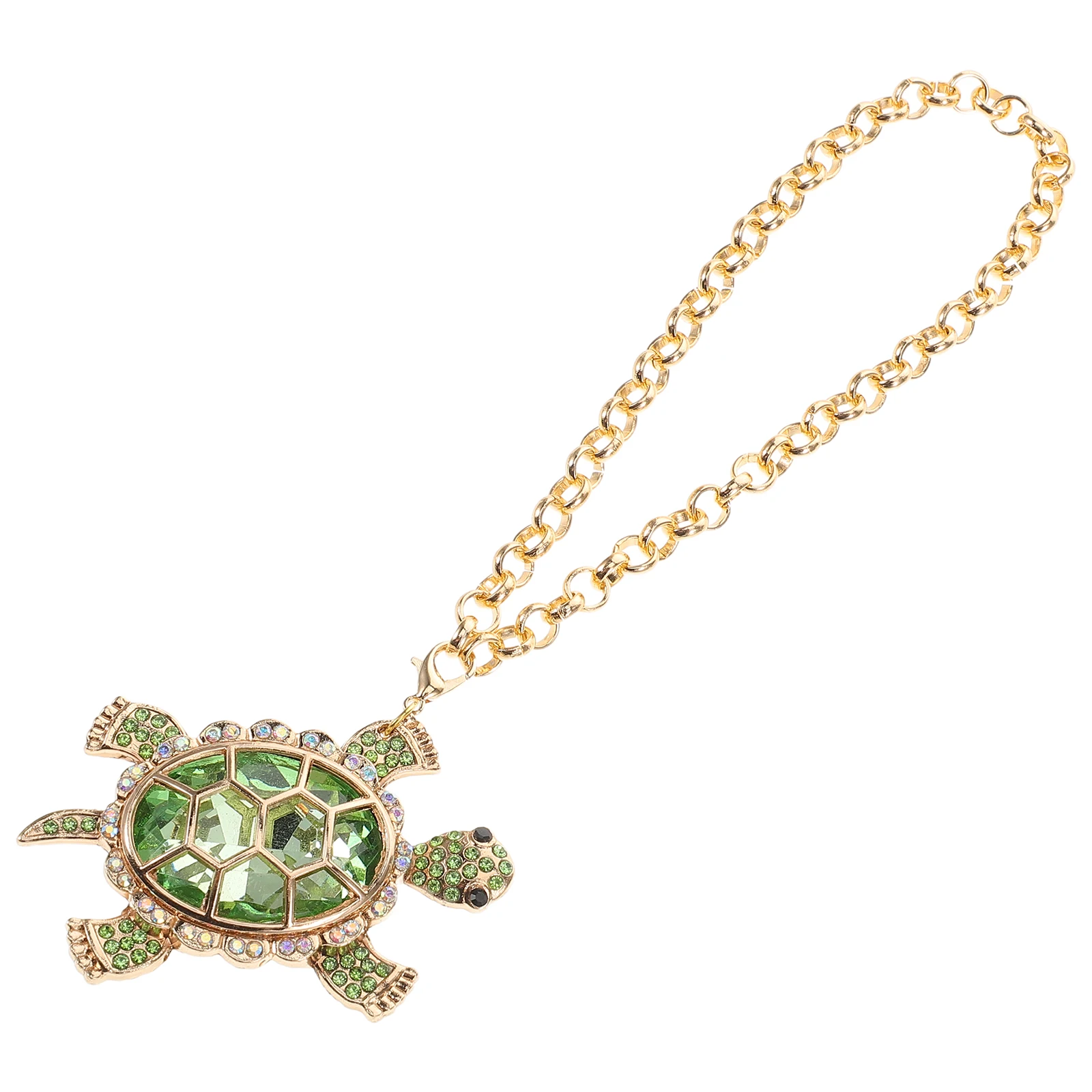 

Turtle Car Rearview Mirror Pendant Sparkling Crystal Hanging Ornament Durable Lucky Charm Automotive Interior Decoration