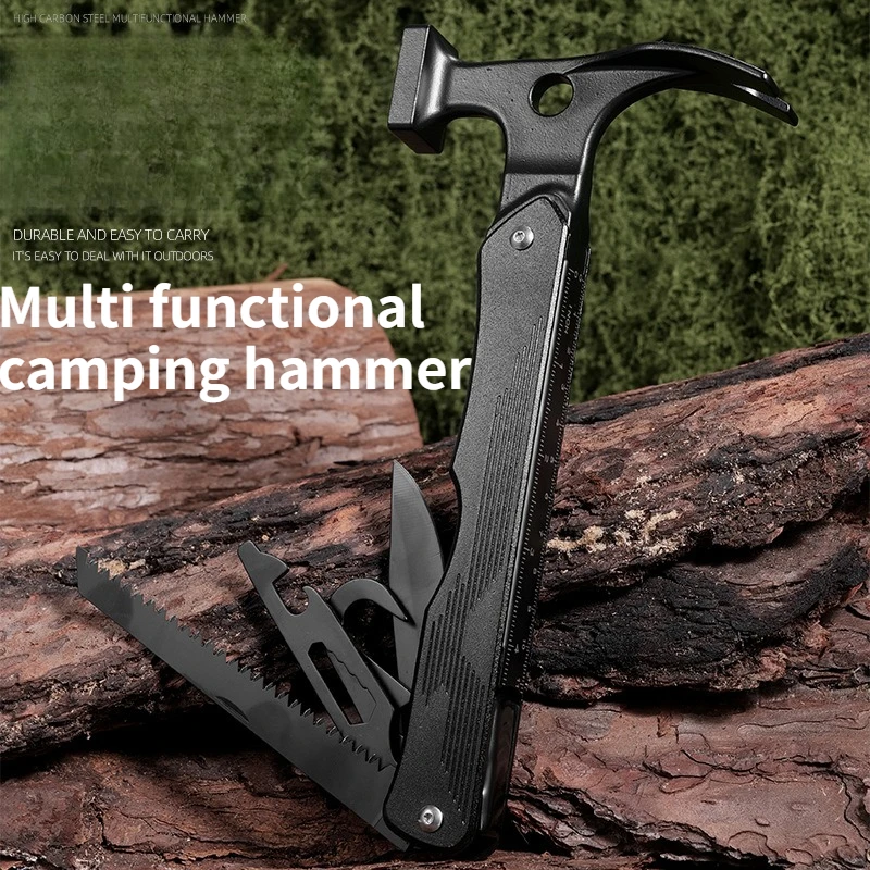 

New Multifunctional Outdoor Camping Aluminum Alloy Hammer Tent Canopy Ground Nail Aluminum Handle Hammer
